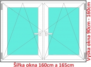 Dvojkrdlov okna OS+OS SOFT rka 160 a 165cm